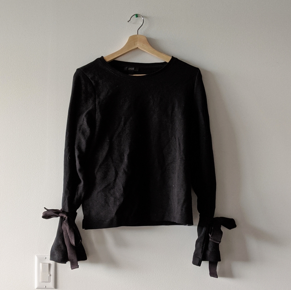 J.Crew Tie Sleeve Sweatshirt
